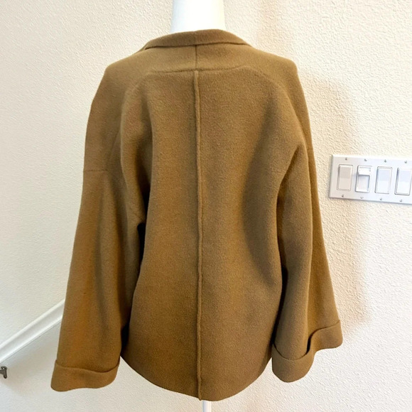 Maeve Anthropologie Structured Thick Shawl Coat w/ Bell Sleeves one sz excellent - Picture 3 of 6